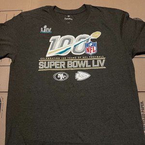 NFL Super Bowl LIV 100 Years Celebrating Gray Short Sleeve T-shirt X-Large